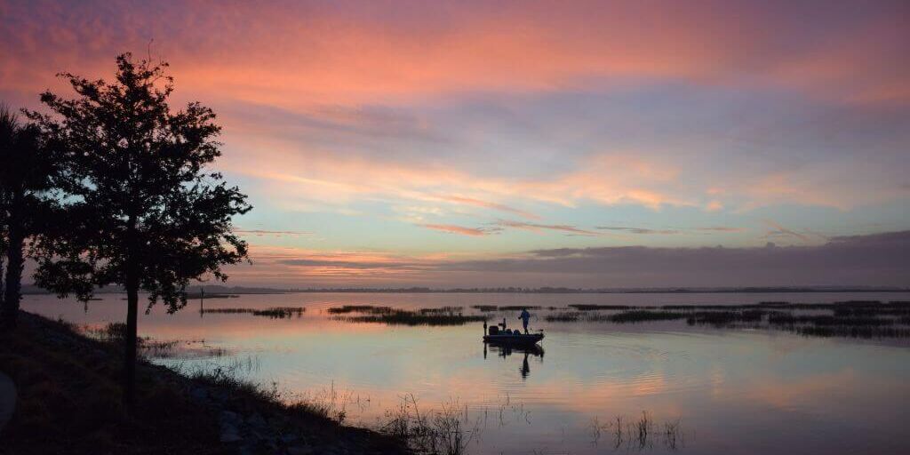 Fishing at sunset in Putnam County, FL